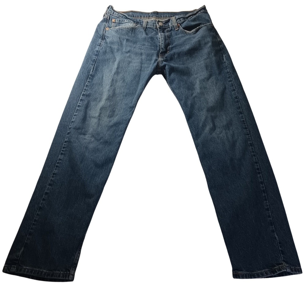Levi's 505 Mens 34x32 Regular Fit Jeans‎ Medium Wash Denim Heritage Preppy 90s